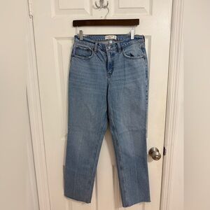 Abercrombie & Fitch Light Blue 90s Straight Leg Mid Riss Jeans